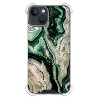 iPhone 13 mini shockproof hoesje - Green waves - thumbnail