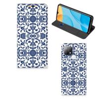 OPPO A15 Smart Cover Flower Blue - thumbnail