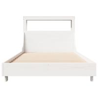 Bedframe zonder matras massief grenenhout wit 75x190 cm - thumbnail