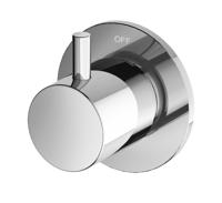 Stopkraan Hotbath Laddy Inbouw Rond Geborsteld Nikkel - thumbnail