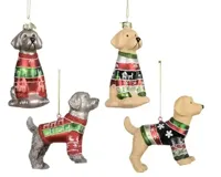 Decoris glas hond met trui - assortiment - thumbnail