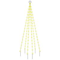 Vlaggenmast kerstboom 108 LED's warmwit 180 cm - thumbnail