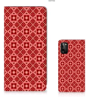 Samsung Galaxy A41 | Hoesje met Magneet | Batik Rood Samsung Galaxy A41 | Hoesje met Magneet | Batik Rood