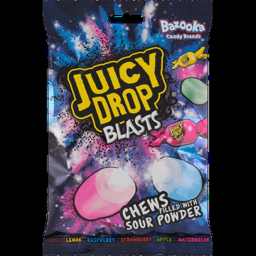 Bazooka Candy Brands Juicy Drop Blasts Chews Filled with Sour Powder 120 g bij Jumbo