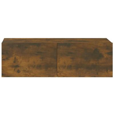 3-delige Tv-meubelset bewerkt hout gerookt eikenkleurig - thumbnail