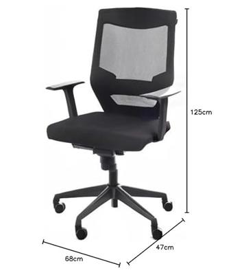 Rocada Bureaustoel 908-4 Zwart R908490 1 stuk(s)