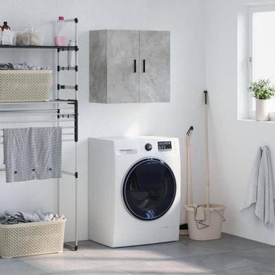 Wandkast 60x31x60 cm bewerkt hout betongrijs Wandkast 60x31x60 cm bewerkt hout betongrijs