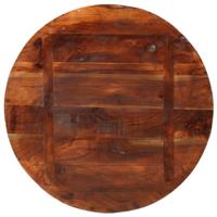 Tafelblad rond 80x1,5 cm massief gerecycled hout - thumbnail