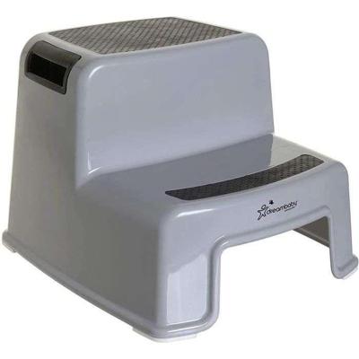 Opstapje - DREAMBABY - 2 Up - Antislip en gestructureerd - Tot 80 kg voor kinderen en volwassenen - Grijs en Zwart