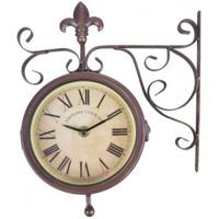Stationsklok met thermometer / Esschert Design - thumbnail