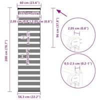 Zebra rolgordijn 60x200 cm stofbreedte 55,9 cm polyester bruin - thumbnail