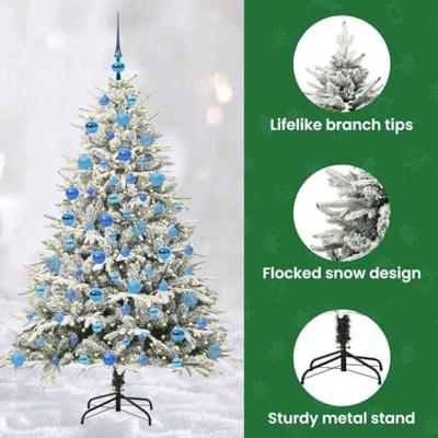 VidaXL Artificial pre-lit kerstboom met ballenset groen 180 cm VidaXL Artificial pre-lit kerstboom met ballenset groen 180 cm