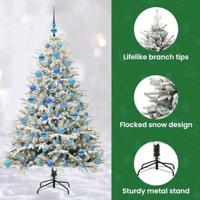 VidaXL Artificial pre-lit kerstboom met ballenset groen 180 cm - thumbnail