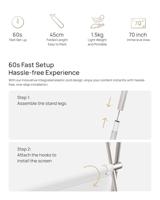 XGIMI P168S Portable Outdoor Screen Beamer Grijs - thumbnail