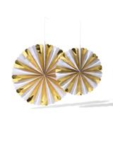 HEMA Waaier 45x45cm papier goud-zilver - 2 stuks (goud) - thumbnail
