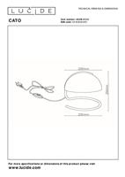 Lucide CATO - Tafellamp - Ø 23,5 cm - 1xE27 - Wit - thumbnail