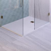 Douchebak Sanitop Just Creating Relievo Crag 100x160 cm Mat Wit Brauer - thumbnail