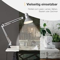 Brilliant Hobby 10802/11 Klemlamp LED E27 40 W Titaan - thumbnail