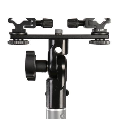 Falcon eyes twin mount tilting bracket + 2 x flitsschoen cld-14a