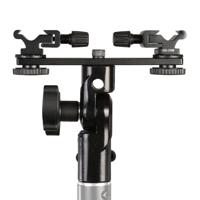 Falcon eyes twin mount tilting bracket + 2 x flitsschoen cld-14a - thumbnail