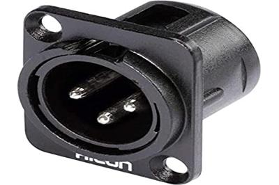 HICON XLR mounting plug 3-pin HI-X3DM-M