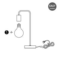 Home sweet home tafellamp Noble Marble - marmer/mat satin - thumbnail