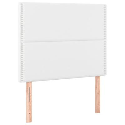 Boxspring met matras kunstleer wit 100x200 cm - thumbnail