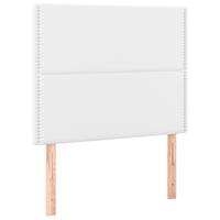 Boxspring met matras kunstleer wit 90x200 cm - thumbnail