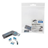 LogiLink USB-A-poortslot USB PORT LOCK, 1 KEY + 4 LOCKS Set van 4 stuks Zilver, Blauw Sleutelslot Incl. 1 sleutel AU0043 - thumbnail