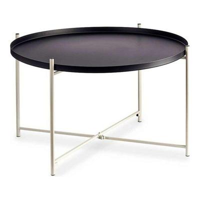 Bijzettafel Gift Decor Wit Zwart 76,5 x 46 x 76,5 cm