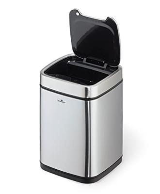 Durable Afvalbak | 12 l H430 mm | RVS/kunststof metallic zilver | 1 stuk - 342123 342123