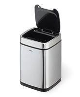 Durable Afvalbak | 12 l H430 mm | RVS/kunststof metallic zilver | 1 stuk - 342123 342123 - thumbnail