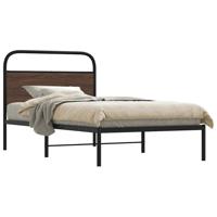 Bedframe zonder matras bewerkt hout bruin eikenkleur 90x200 cm - thumbnail