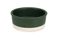 Designed by Lotte Joa - Hondenvoerbak - Keramiek - Groen - 20x20x7,5 cm - thumbnail