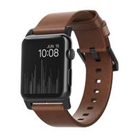 Nomad Modern leather band brown / black hardware (45-49mm) - Rustic Brown - thumbnail