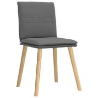 Eetkamerstoelen 6 st stof donkergrijs - thumbnail