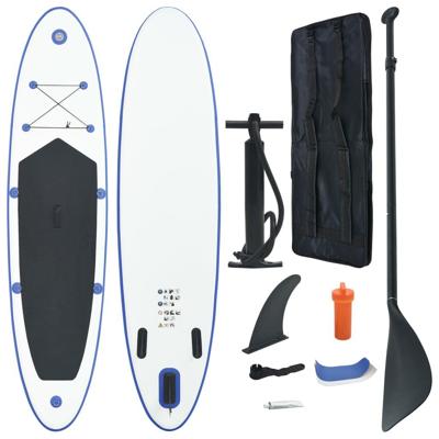 VidaXL Stand-up paddleboard opblaasbaar blauw en wit