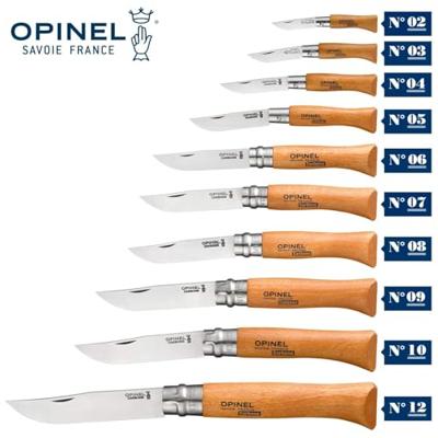 Zakmes Opinel nº3 Koolstofstaal beukenhout 4 cm