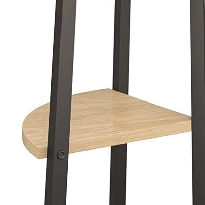 Hoekkastje met 3 schappen 45,5x31,5x120 cm lichtbruin en zwart Hoekkastje met 3 schappen 45,5x31,5x120 cm lichtbruin en zwart