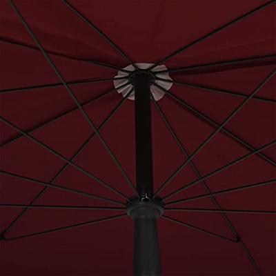 VidaXL Parasol met paal 200x130 cm bordeauxrood VidaXL Parasol met paal 200x130 cm bordeauxrood