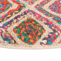Vloerkleed wasbaar anti-slip 120 cm meerkleurig - thumbnail