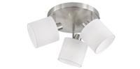 Trio PlafondspotTommy 3-lichts RVS met wit - R80333901 - thumbnail