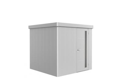 Biohort Neo 2B metalen tuinhuis enkele deur zilver 236x236 cm Biohort Neo 2B metalen tuinhuis enkele deur zilver 236x236 cm