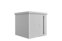 Biohort Neo 2B metalen tuinhuis enkele deur zilver 236x236 cm - thumbnail