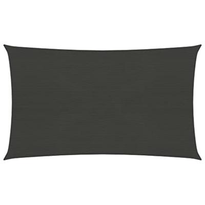 VidaXL Zonnezeil 160 g/m² 3x6 m hdpe antracietkleurig