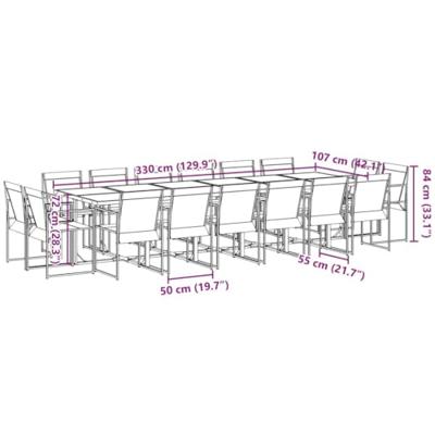 17-delige Tuinset textileen zwart