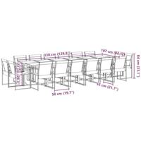 17-delige Tuinset textileen zwart - thumbnail