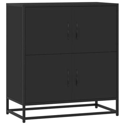 Dressoir 68x35x76 cm bewerkt hout zwart Dressoir 68x35x76 cm bewerkt hout zwart