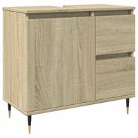 Wastafelkast 65x33x60 cm bewerkt hout sonoma eikenkleurig - thumbnail