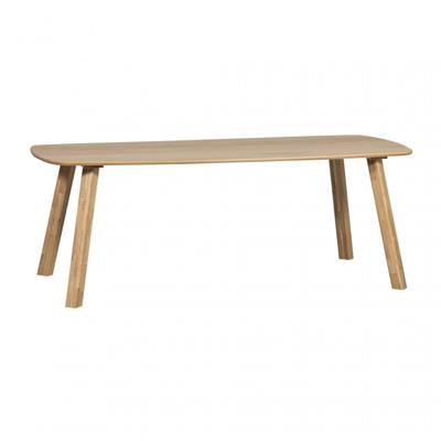 WOOOD Deens Ovale Eettafel 'Tablo' Eikenhout, 180 x 100cm, kleur Transparant